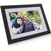 InLine WiFRAME 2, FRAMEO, con 3 cornici intercambiabili, in legno di noce, WiFi, 10,1 pollici, con funzione touch, 1920 x 1200, 16 GB di memoria, condividi i tuoi momenti immediatamente da qualsiasi