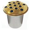 Apac Vaso per tomba con inserti, in alluminio di ottima qualità - 12 cm - Realizzato nel Regno Unito GOLD TOP