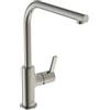 Ideal Standard - Gusto Miscelatore cucina, Bocca alta tonda a L, con cartuccia FirmaFlow, bocca girevole a 360°, facile da installare con fissaggio EasyFix+, Silver Storm