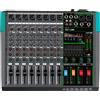 Does not apply PA8 Mixer Professionale Console DJ a 8 Canali Con 256 Opzioni Di Effetti DSP Con