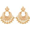 Touchstone Orecchini design bollywood indiano tribale boho chic luna chandbaali tema perline rosse per donna