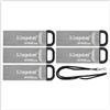 KINGSTON Set 5pz Chiavetta penna pen drive USB 3.2 Kingston DTKN 256GB datatravel Kyson 200MB/s in metallo + laccetto OMAGGIO