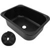 Fabater Lavello Bar Nero a Incasso 15 X 11 X 5,7 Pollici, Lavello Bar per in Acciaio Inossidabile con capacità di 12 Litri con Foro di Scarico 40 Mm, Installazione