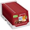 RITTER SPORT Rum Uvetta Nocciole, Tavoletta di Cioccolato Al Latte Con Uvetta Al Rum e Granella di Nocciole, 12 Pezzi da 100 g