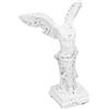 Zerodis Statua della Vittoria Alata di Samotracia, Scultura della Dea Scultura della Dea Greca della Vittoria in Resina con Tappetino Antiscivolo per L'Home Office Living Room(BS1057-S-bianca)