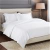 domus&trend - Set Sacco Copripiumino Matrimoniale Bianco Puro raso di cotone 200x250cm + 1 Lenzuolo con Angoli 180x200cm + 2 Federe con Volant 50x80 cm, Made in Italy (Matrimoniale)