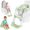 MomTend Riduttore WC Bambini con Scaletta, Multifunzione 3 In 1 Scaletta WC Per Water Bambini con Vasino Removibile, Paraspruzzi Estesi Regolabile e Pieghevole Sgabello Antiscivolo, Adattatore per Bambino