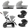Cybex Trio Gemellare Gazelle con Cloud T - Stone Grey