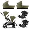 Cybex Trio Gemellare Gazelle con Cloud T - Moss Green