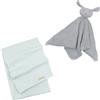 Bamboom Set Bamboom Doudou + Copertina - Blue Rabbit