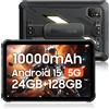 Blackview Active 7 Tablet rugged da 11" Android 10000 mAh 24 GB + 128 GB 4G LTE