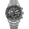 Citizen Promaster Sky Pilot JV2006-55H - Orologio Uomo Eco-Drive U830 Multifunzione, Acciaio Inossidabile, Quadrante Grigio, 20 ATM