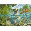 Schmidt Spiele 58557 Mark Frederickson, Dog Love, Pesce Labrador Giallo a Caccia, Puzzle da 1000 Pezzi