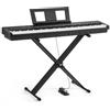 VEVOR Pianoforte Digitale a 88 Tasti, Tastiera Pianoforte con Altoparlanti, con Supporto a X, Pedale Sustain, Funzione di Registrazione, 280 Toni, Connessione Wireless, per Principianti, Nero