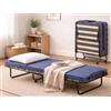 Dmora Talamo Italia Letto Pieghevole salvaspazio Rosalba, Brandina con Rete a doghe, Lettino Singolo, 100% Made in Italy, 80x200h40 cm, Materasso Incluso, Blu, 200 cm (Memory)