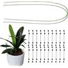 Generic Sticchi di pianta per l'area esterna - supporto per piante in metallo regolabile con clip | Sticchi da giardino per area esterna per orchidee, verdure, serra, giardino, piante d'appartamento, f