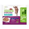TRAINER NATURAL TRAINER CAT ADULT STERILISED MERLUZZO MULTIPACK 4 x 85 GR.