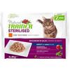 TRAINER NATURAL TRAINER CAT ADULT STERILISED TACCHINO MULTIPACK 4 x 85 GR.