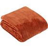 furn. Coperta in pile Harrow - Coperta in flanella leggera morbida e setosa per letto o divano (Ruggine - 140x180cm)
