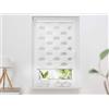 Khome K-home Trapez - Doppia Tenda a Rullo, Bianco, 45 x 200 cm
