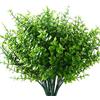 GREENRAIN, 6 mazzi di Fiori Artificiali per Decorazione, Resistenti ai Raggi UV, Non sbiadiscono, in plastica, per Giardino, Portico, Finestra 14 * 9 inch 8#Verde