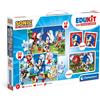 CLEMENTONI S.P.A. SONIC EDUKIT 4IN1, GIOCO EDUCATIVO, PUZZLE, MEMORY