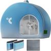 Generic Casetta refrigerante per gatti per giornate calde, rifugio per gatti pieghevole, a lunga durata, frescura, resistente alle intemperie, grande casa intelligente per giardino e soggiorno
