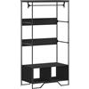 vidaXL Armadio Nero 90x50x180 cm in Truciolato