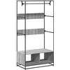 vidaXL Armadio Grigio Sonoma 90x50x180 cm in Truciolato, Mobile portaoggetti, Guardaroba, Mobile per Camera da Letto, armadietto portaoggetti