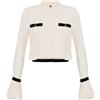 Elisabetta Franchi Camicia Donna in georgette con bottoni gioiello Burro 42,44