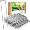 CYBIONE Picchetti per tenda a membrana per erbacce, picchetti da giardino da 150 mm, picchetti per erba artificiale, picchetti da terra per pellicole di controllo delle erbacce, fissaggio di prati, erba