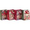 ARPIMEX Shopper di Natale Ass. 12 x 16 x 6,5 Cm Stampa Atelier Multicolor 1 Pz