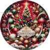 ARPIMEX Piatto Decoro Albero di Natale D 40 Cm Plastica Rosso