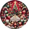 ARPIMEX Piatto Decoro Albero di Natale D 33 Cm Plastica Rosso