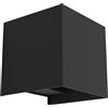 EGLO Valmontone Lampada da parete a LED per interni, a forma di cubo, illuminazione indiretta, faretto da parete per camera da letto e soggiorno, metallo nero, luce bianca calda, 10 x 10 cm