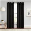 ECLIPSE Darrell - Tenda oscurante per finestra, moderna, termica, con occhielli, per camera da letto o soggiorno (1 pannello), 94 x 213,4 cm, nero