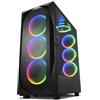 SHARKOON CASE REV300 FULL-TOWER, SIDE GLASS - BLACK