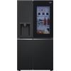 Lg PRONTA CONSEGNA - SPEDIZIONE IMMEDIATA Frigorifero Side by Side 4 Porte No Frost Classe E Altezza 179 cm Finitura Nero opaco Dispenser senza allacci InstaView LG GSGV81EPLL