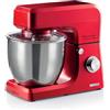 Ariete 1598/01 Gourmet Professional 7L, Impastatrice Planetaria, 1200 W, Capacità 7 L, 3 Accessori, 6 Velocità, Funzione Pulse, Coperchio Paraschizzi, Rosso