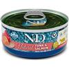 Cibo umido per gatti Farmina N&D Tonno & Salmone 70 gr