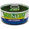 Cibo umido per gatti Farmina N&D Agnello & Mirtillo 70 gr