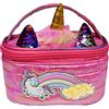 Girabrilla Puffer Unicorn Case Magenta, 1 mini Porta Oggetti Magenta con Unicorno iridescente