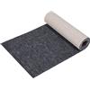 Nuanchu Un rotolo grande zerbino semilavorato a righe impermeabile per ingresso con fodera in gomma, tappeto per interni ed esterni, raschietto per scarpe da ingresso, cucina, bagno (grigio classico,