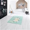 Rugs Essentials BALTA Tappeto per bambini a pelo corto, rettangolare, ideale per la cameretta dei bambini, per la sala giochi, facile da pulire, antimacchia, in polipropilene, 120 x 170 cm, blu, multicolore