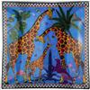 Ortigia Piatto di Vetro Giraffa Blu 11x11 cm