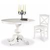 L'Aquila Design Arredamenti Classico Tavolo da Pranzo Shabby Chic Bianco Rotondo allungabile Diametro 120 1320