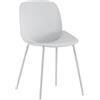 STONES HOME FURNITURE Eva - Sedia in Polipropilene Bianco 4 pz