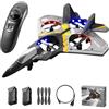 Goolsky Aereo RC Aereo Giocattoli Ready To Fly 2.4GHz 6CH EPP Drone Telecomando Elicottero Giocattolo 4 Elicotteri Motore Adulto con Funzione Gravità Sensing Stunt Roll Cool Light Batteria, Argento 2