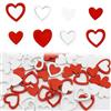XoeLLe 72 Pezzi Cuoricini Decorativi, Decorazioni San Valentino, Coriandoli, Cuori di Legno Decorazioni per Matrimoni, Feste, Regali Arte Matrimonio Fai da Te Arte Craft Card Tavola