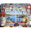 Educa - Puzzle 1000 pezzi La vita nel porto | Puzzle città portuali | Misura 68x48 cm | Include colla Fix | Per adulti 14+ (20256)